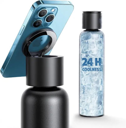 Premium Vacuum Insulated Water Bottle with Phone Holder