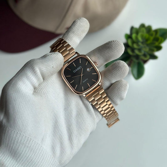 Classic Square Dial Men’s Stainless Steel Watch