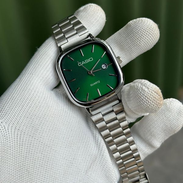 Classic Square Dial Men’s Stainless Steel Watch