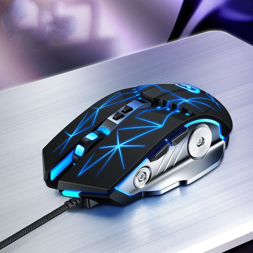 USB Gaming Mouse – Silent Click & LED Light