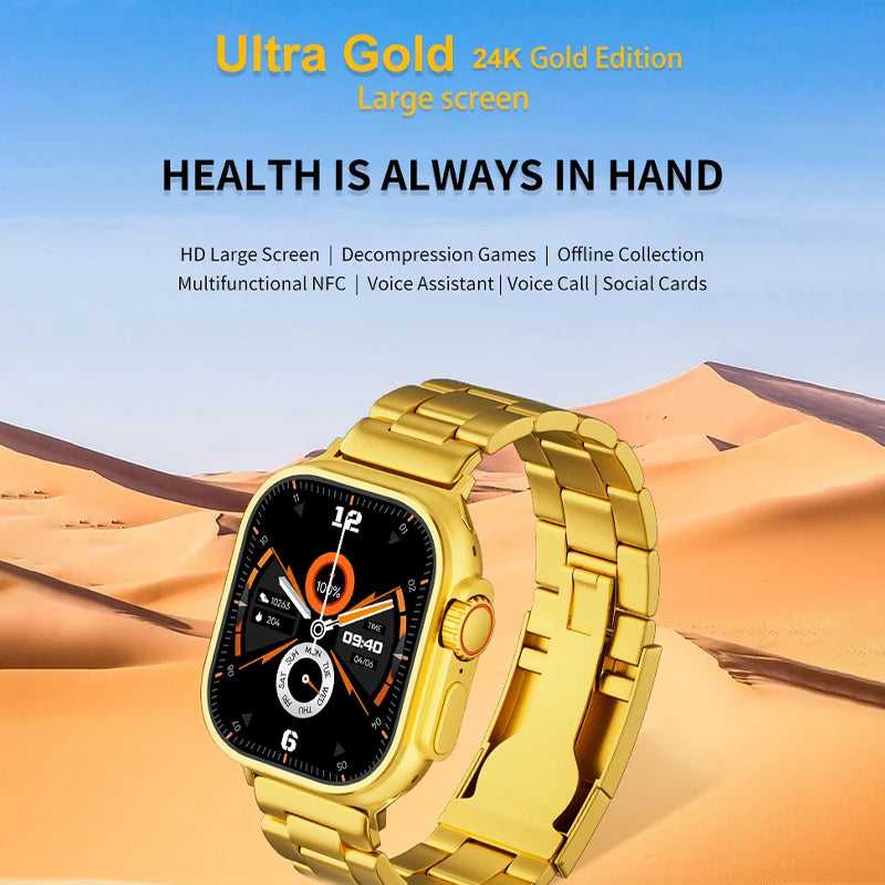 Luxury Gold Smartwatch – Metal Strap Edition