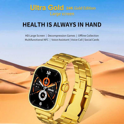 Luxury Gold Smartwatch – Metal Strap Edition