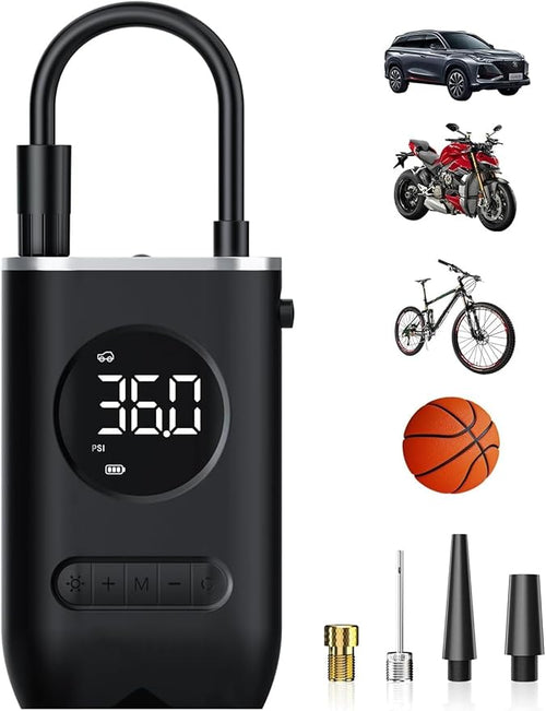 Portable Digital Tire Inflator – Rechargeable Air Pump with PSI Display