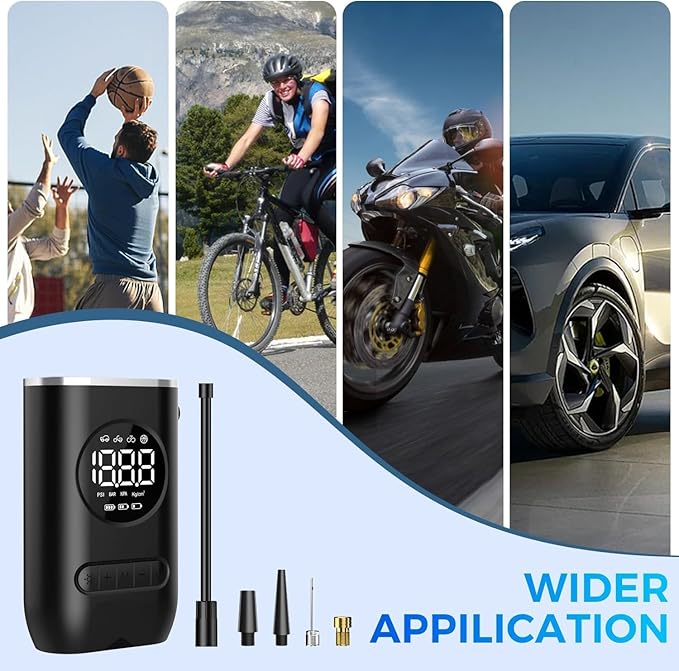 Portable Digital Tire Inflator – Rechargeable Air Pump with PSI Display
