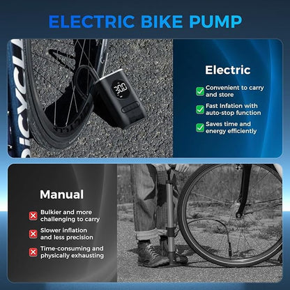 Portable Digital Tire Inflator – Rechargeable Air Pump with PSI Display