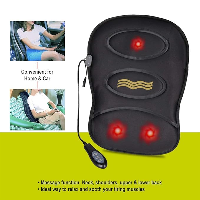 3D Robotic Massage Cushion with Heat Therapy – Home & Car Comfort