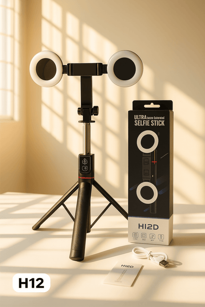 3-in-1 Selfie Stick Tripod with Grip Handle – 1.7M